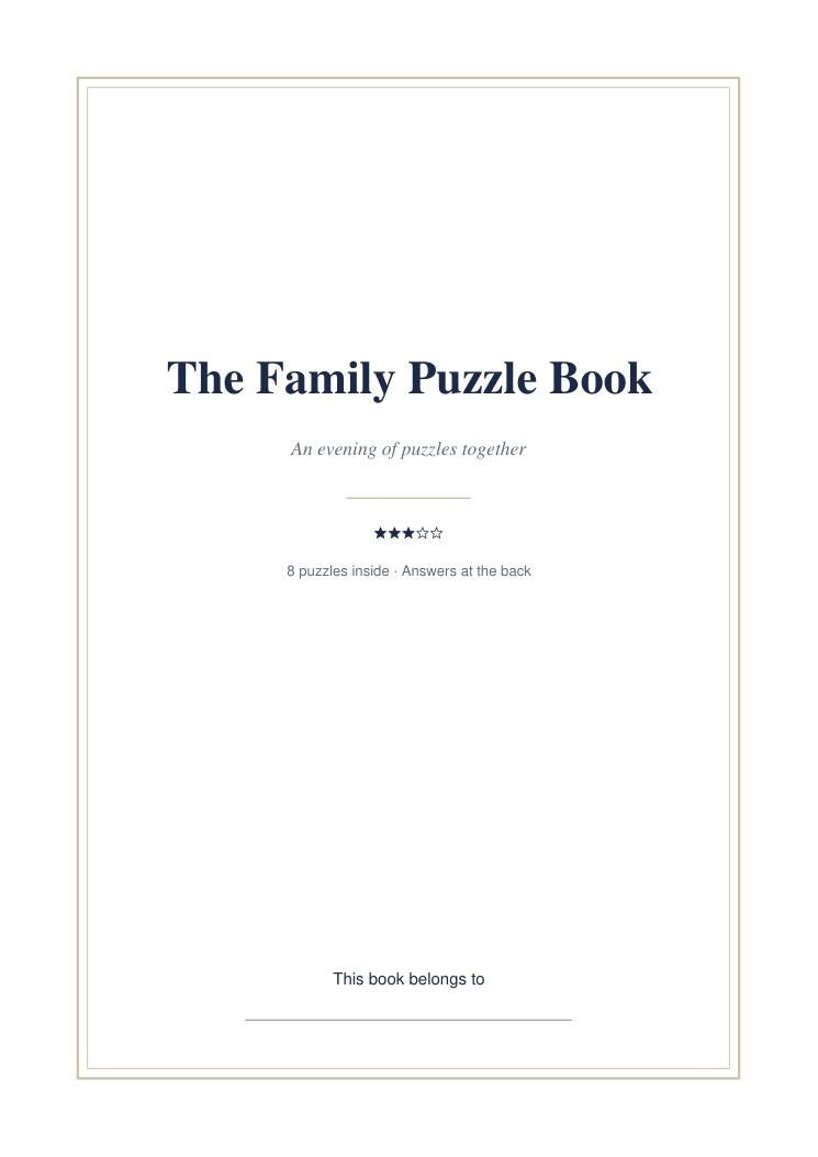 Cover of The Family Puzzle Book